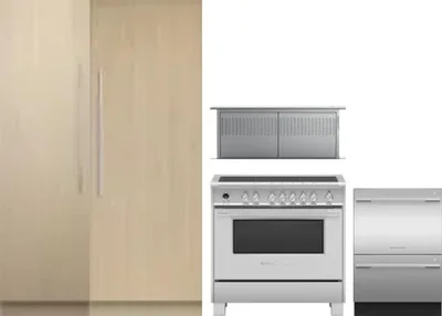 5 Piece Package Includes Refrigerator, Freezer, Range, Hood And Dishwasher